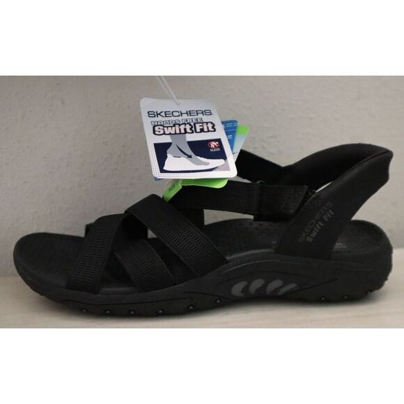 Skechers Adventure Women's Sz 7 Black Hands-Free Swift Fit Strappy Sandals - Picture 5 of 9